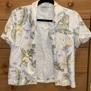 Tommy Bahama cropped flower top